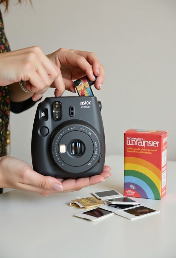 properly set up instant camera